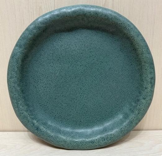 DARK GREEN DINNER PLATE STONEWARE