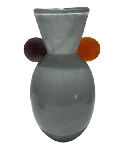 GREY GLASS VASE