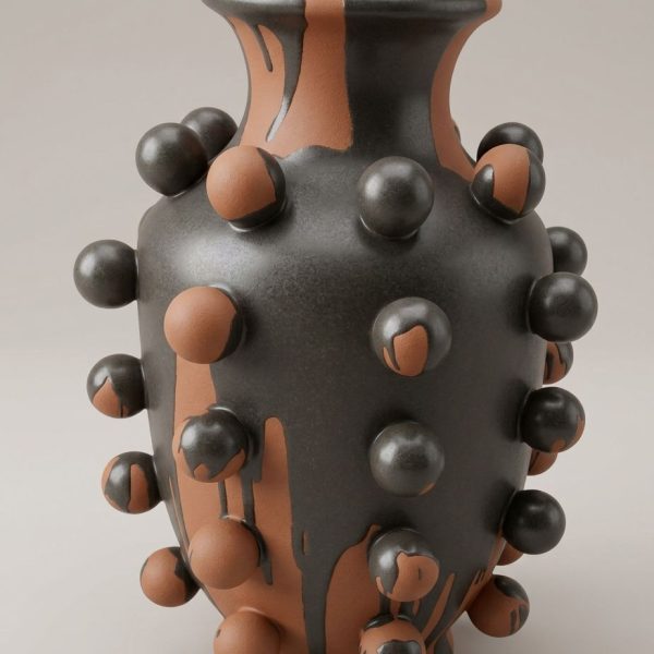 BROWN CERAMIC VASE
