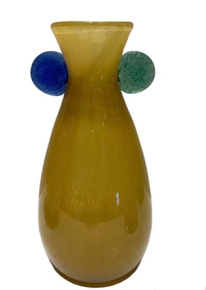 AMBER GLASS VASE