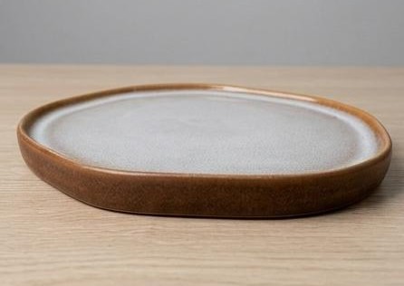 CREAM COFFEE DESSERT PLATE STONEWARE