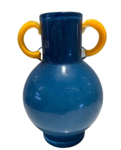 BLUE GLASS VASE