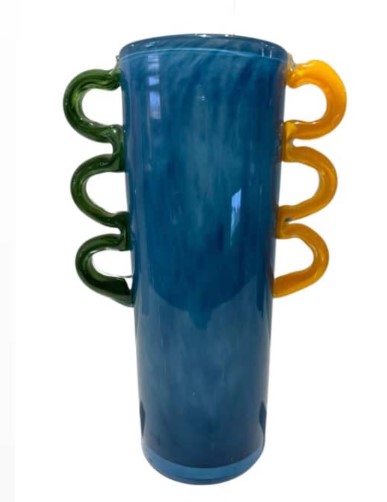 BLUE GLASS VASE