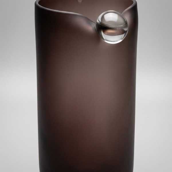 BROWN GLASS VASE