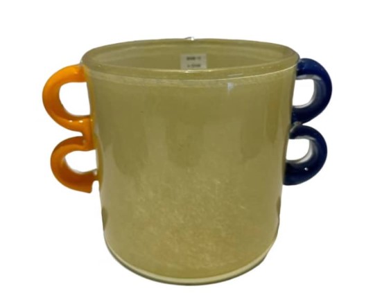 LIGHT YELLOW GLASS VASE