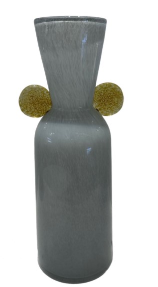 GREY GLASS VASE