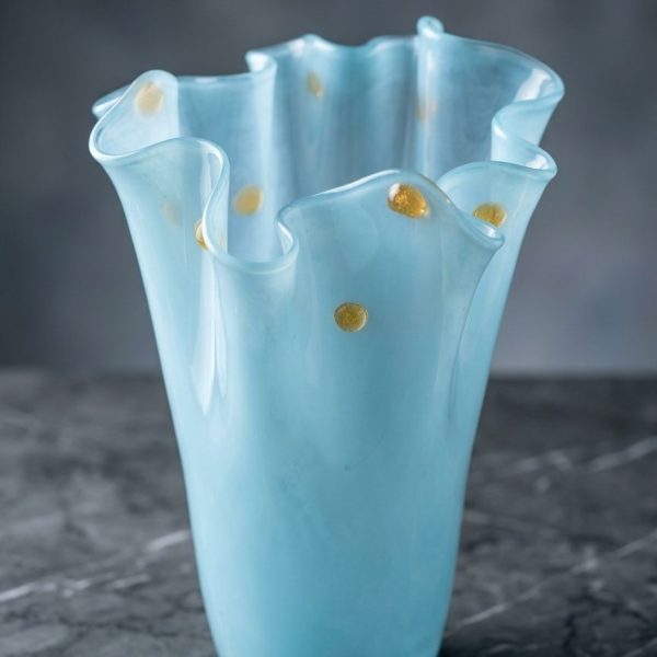 BLUE GLASS VASE