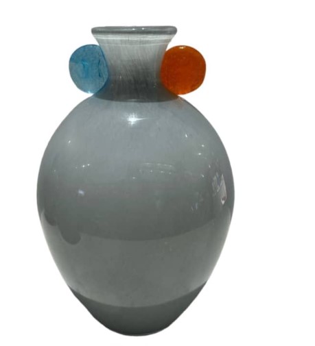 GREY GLASS VASE