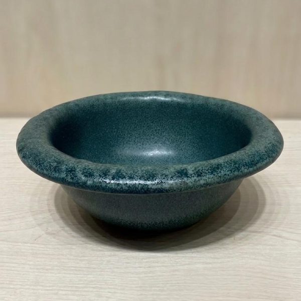 DARK GREEN CEREAL BOWL STONEWARE