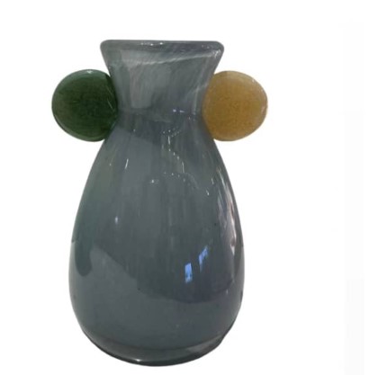 GREY GLASS VASE