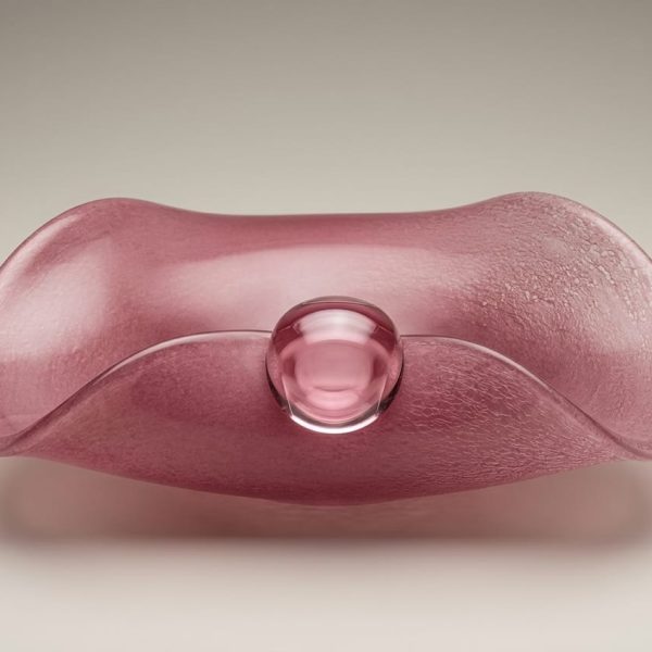 PINK GLASS PLATE