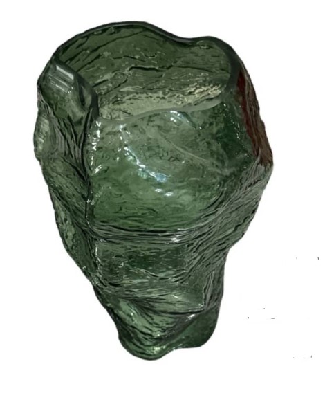 GREEN GLASS VASE