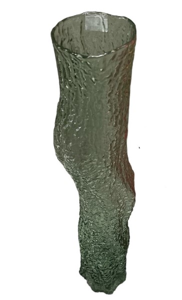 GREEN GLASS LONG VASE