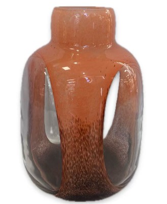 PEACH GLASS VASE
