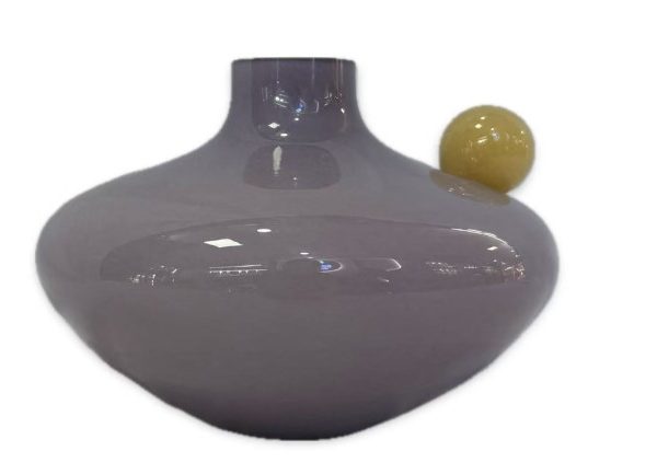 GREY GLASS VASE