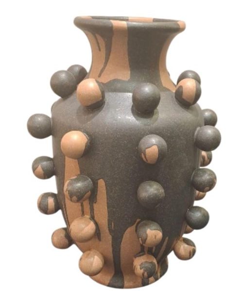 BROWN CERAMIC VASE