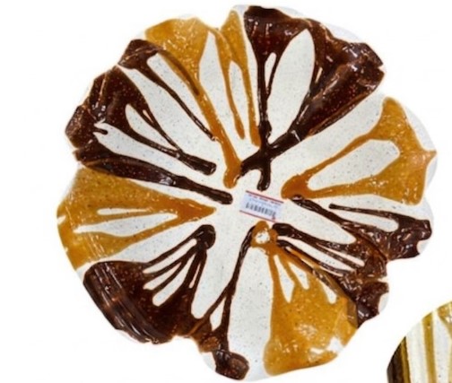 BROWN ROSE CERAMIC PLATE