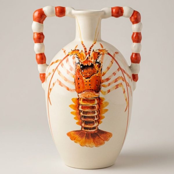 ORANGE CERAMIC VASE