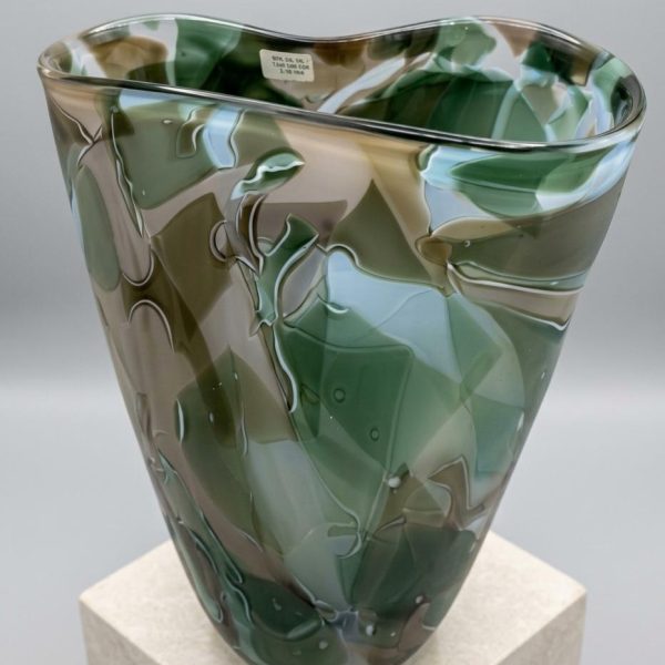 GREEN BROWN VASE