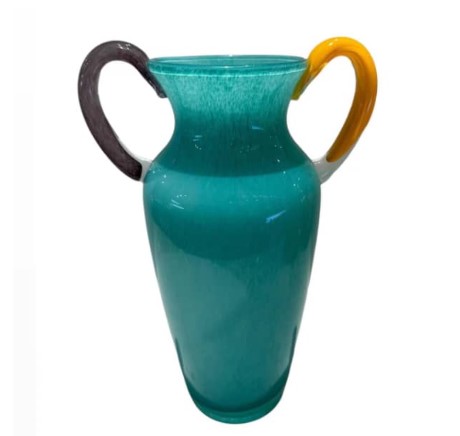 LAKE BLUE GLASS VASE