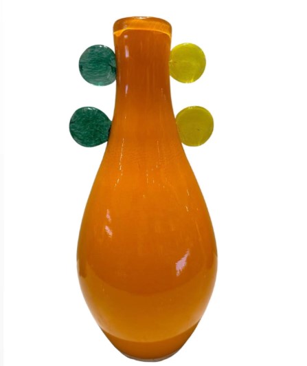 ORANGE GLASS VASE