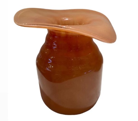 ORANGE GLASS VASE