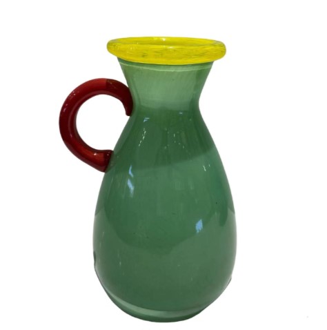 GREEN GLASS VASE