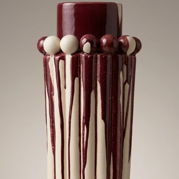 RED CERAMIC VASE