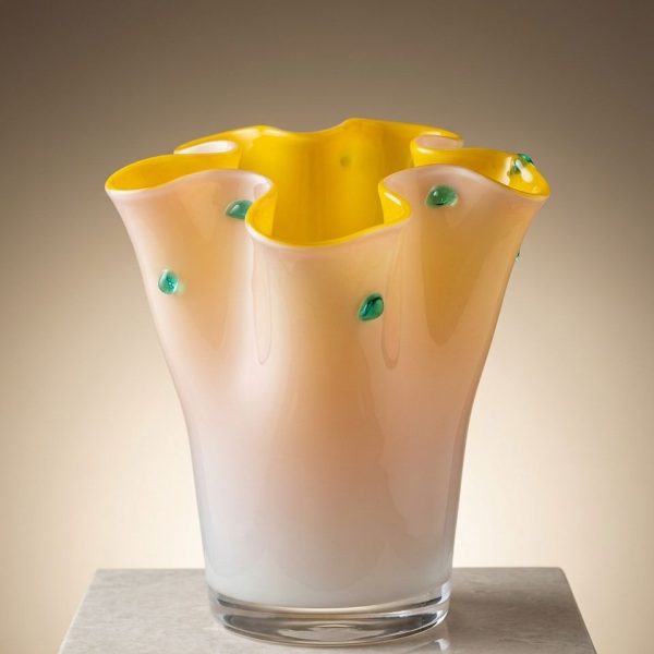 ORANGE GLASS VASE