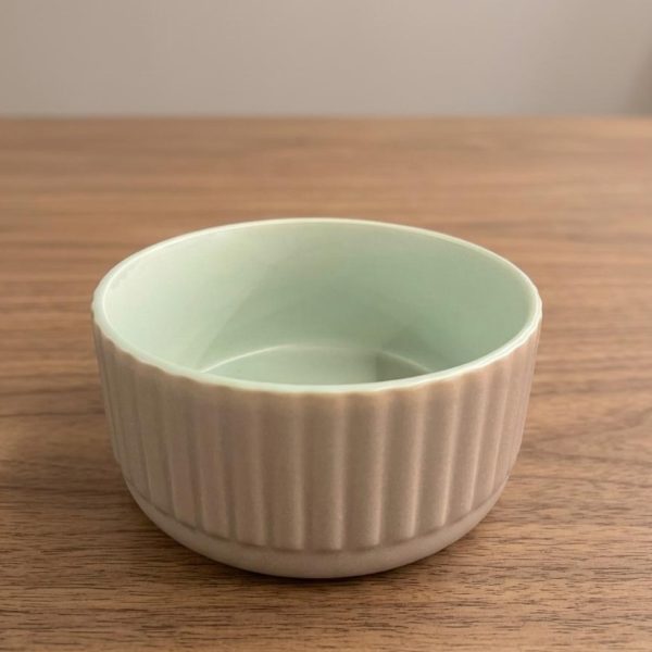 AQUA TAUPE SOUP BOWL STONEWARE