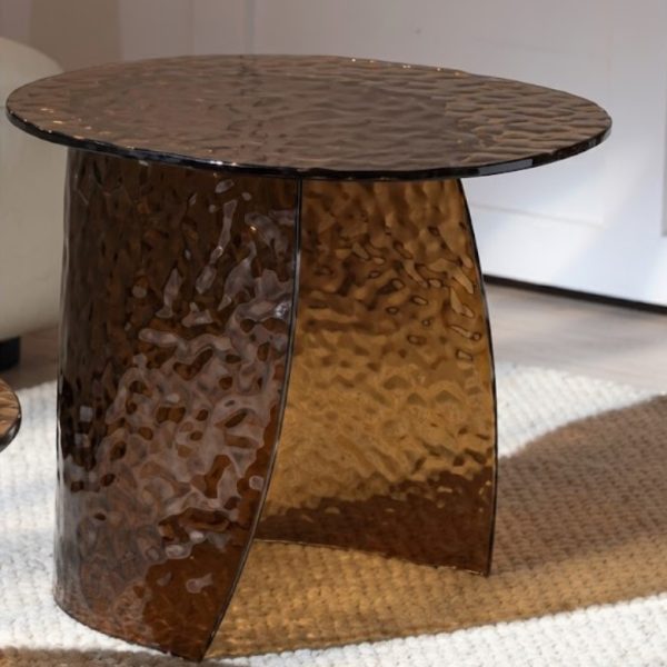 SIDE TABLE WATER EFFECT GLASS