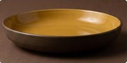 BROWN SALAD BOWL STONEWARE