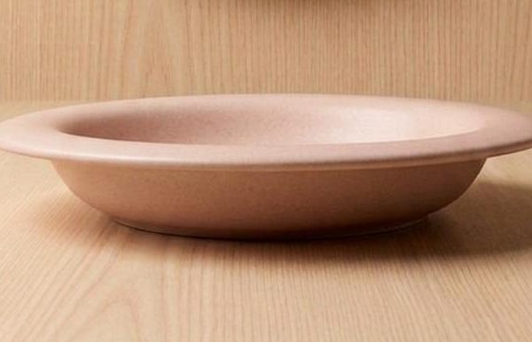 NUDE PINK SOUP PLATE STONEWARE
