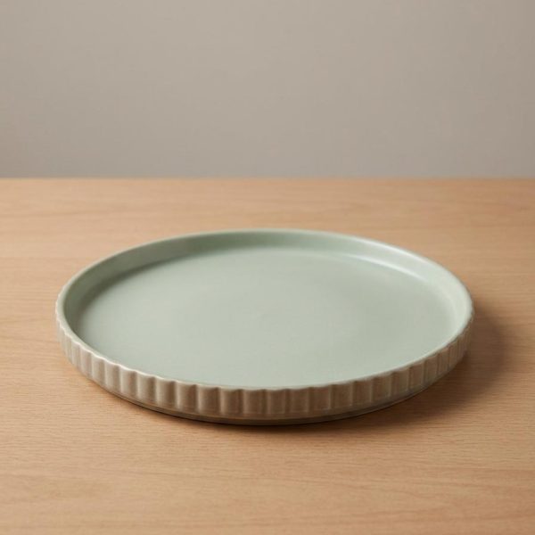 AQUA TAUPE DINNER PLATE STONEWARE