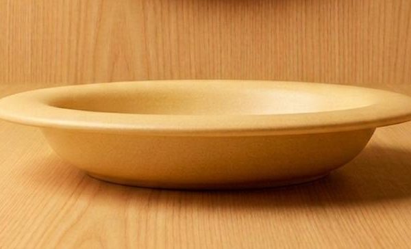 YELLOW SOUP PLATE STONEWARE