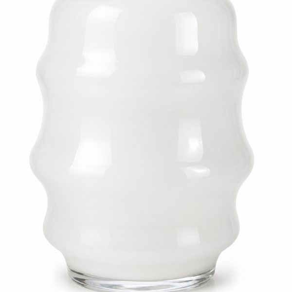 WHITE GLASS VASE